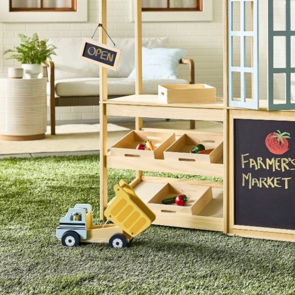 Hearth & Hand Magnolia Toy Construction Truck with Raccoon Peg Pal Dump Truck - Picture 2 of 14